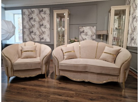 Раскладной Диван Лара 2х местный, бежевый золото в Ростове-на-Дону