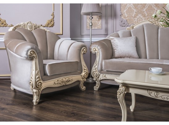 Кресло МАРСЕЛЛА, крем глянец в Ростове-на-Дону