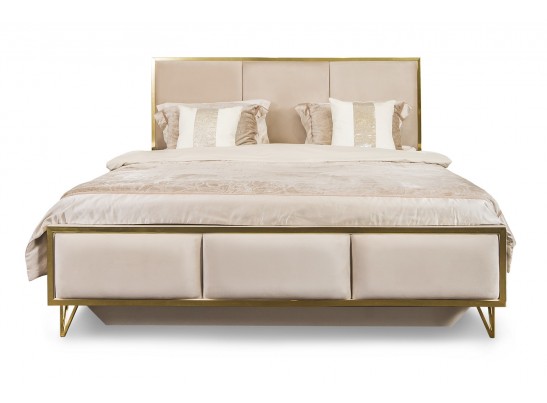 Кровать LARA 160X200см, бежевый глянец в Ростове-на-Дону
