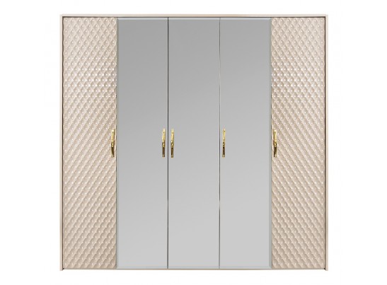 Шкаф LARA 5-дверный, бежевый глянец в Ростове-на-Дону