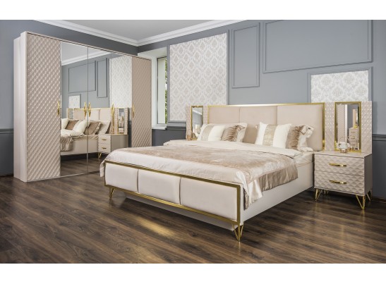 Шкаф LARA 5-дверный, бежевый глянец в Ростове-на-Дону