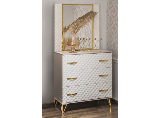 Зеркало LARA ППУ, белый глянец в Ростове-на-Дону