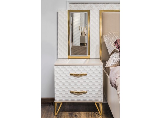 Зеркало LARA для прикроватной тумбы, белый глянец в Ростове-на-Дону