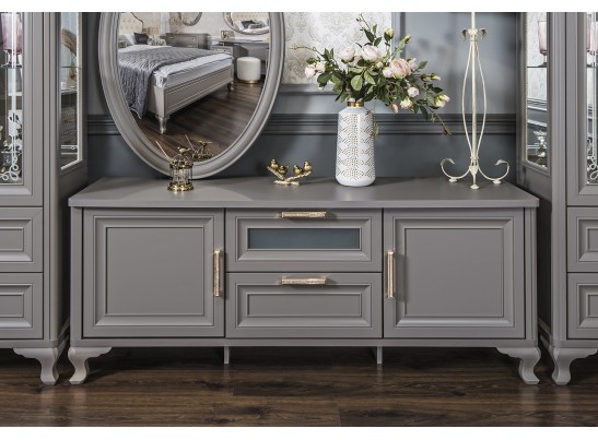 Тумба ТВ МОККО, серый камень в Ростове-на-Дону