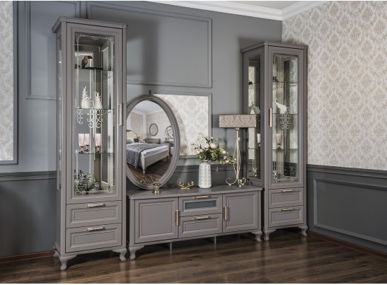 Витрина 1-ств МОККО, серый камень в Ростове-на-Дону