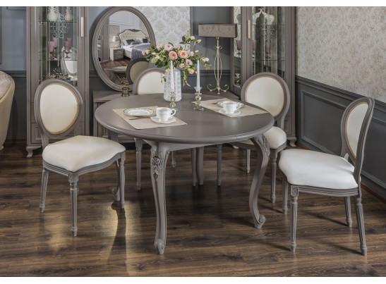 Стол раскладной круглый МОККО, серый камень в Ростове-на-Дону