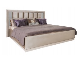 Кровать 1600 с мягким изголовьем ЗАМИРА, бежевый