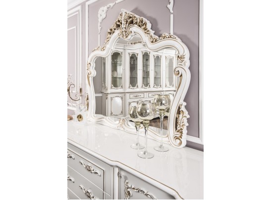 Комплект Комод+Зеркало Флоренция, белый глянец