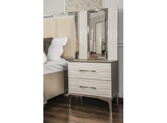 Зеркало GRAVITA для прикроватной тумбы, белый глянец в Ростове-на-Дону