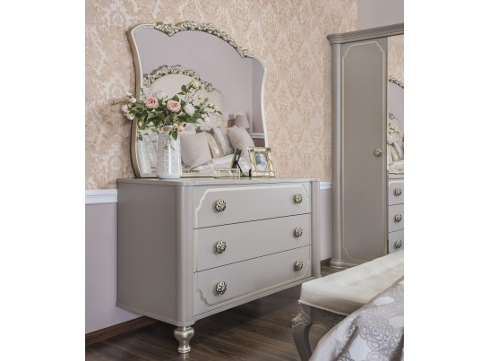 Комод ЛАЛИ 3 ящика, серый камень в Ростове-на-Дону