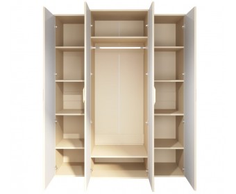 Шкаф 4-х дверный ЗАМИРА, бежевый