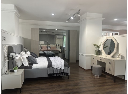 Туалетный столик Стелла светло серый камень