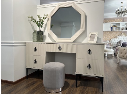 Туалетный столик Стелла светло серый камень