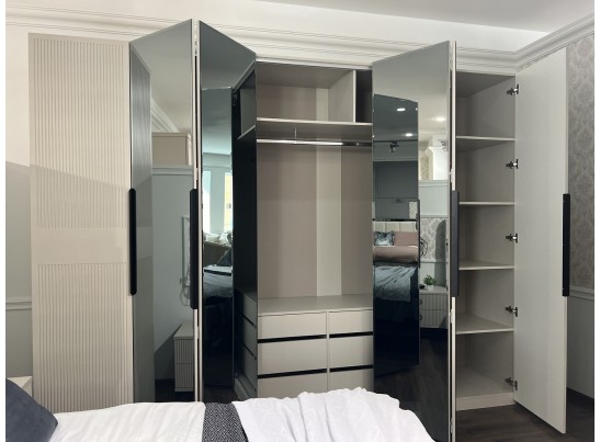 Спальня Стелла 6-ств 180 светло серый камень