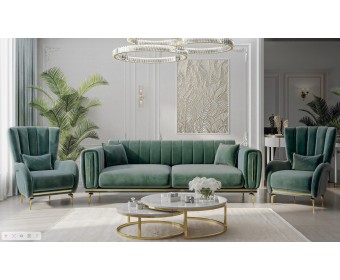 Диван Замира оливковый 