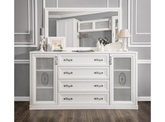 Комод Мишель белый матовый для гостиной в Ростове-на-Дону