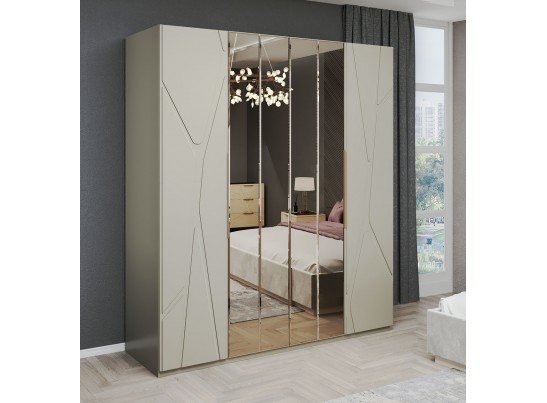 Спальня Лейла 4-ств светло серый камень