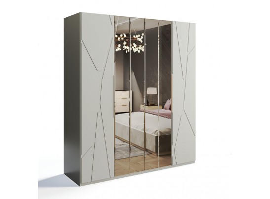 Спальня Лейла 4-ств светло серый камень