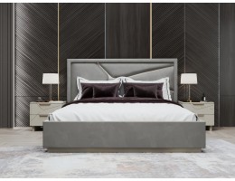 Кровать Лейла 160x200 см светло серый камень