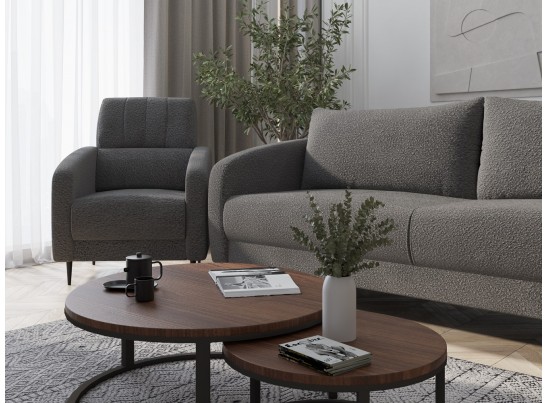 Комплект мягкой мебели Стелла серый