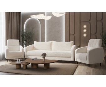 Диван Стелла 3х местный белый