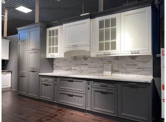 Кухня Берлин 27 (4,2 м) Гриджио-Бьянка