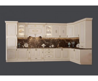 Кухня Глория 29 (4,2*1,5 м) крем