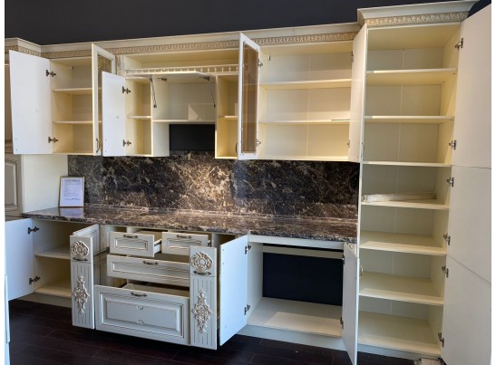 Кухня угловая Афина 8 (4,2*1,5 м) крем