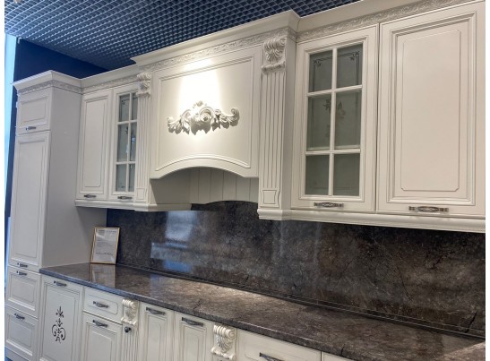 Кухня Кальяри Бьянка 39 (2,3*3,5 м) белый матовый