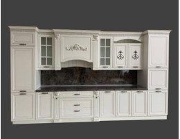 Кухня Кальяри Бьянка 33 (4,2 м) белый матовый