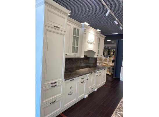 Кухня Кальяри Бьянка 33 (4,2 м) белый матовый