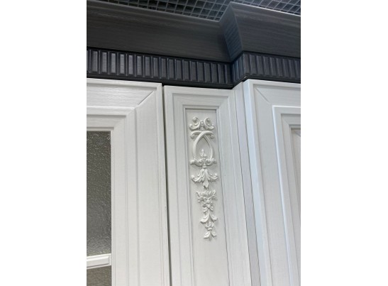 Кухня угловая Берлин 37 (4,2*2,1 м) Гриджио-Бьянка