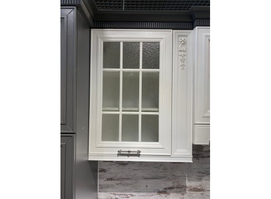 Кухня угловая Берлин 37 (4,2*2,1 м) Гриджио-Бьянка