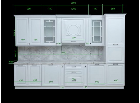 Пенал Лондон (0,6 м) серый шелк