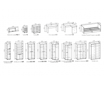 Шкаф 2-х створчатый RALF SOFT 550