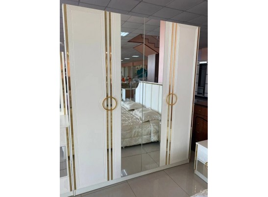 Спальня "Мила" (4х ств. кровать 1,8,дсп настил) крем/капучино в Ростове-на-Дону