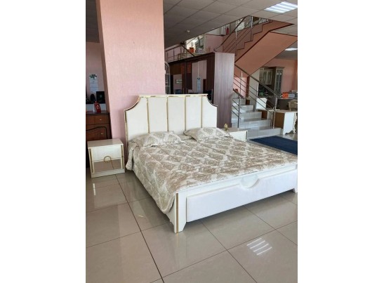 Спальня "Мила" (4х ств. кровать 1,8,дсп настил) крем/капучино в Ростове-на-Дону