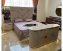 Спальня "Ницца Luxury" (6ти ств. кровать,ламели) мокко/крем в Ростове-на-Дону
