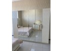 Спальня "Ницца Luxury" (6ти ств. кровать,ламели) мокко/крем в Ростове-на-Дону