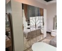 Спальня "Ницца Luxury" (6ти ств. кровать,ламели) мокко/крем в Ростове-на-Дону