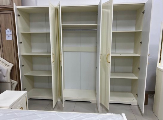 Спальня "Элит" (6х ств. кровать 1,8,дсп настил) крем/графит в Ростове-на-Дону