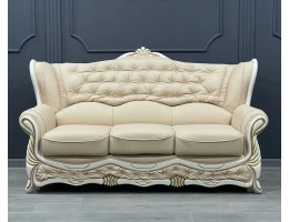 Диван трехместный "ПРАГА" (нат. кожа)