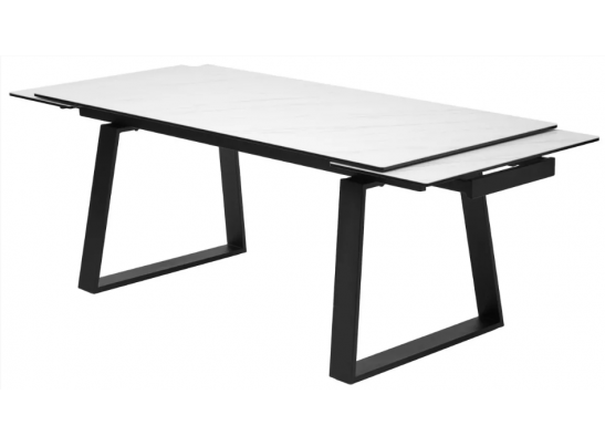 Стол VASTO 180 MARBLES KL-99 Белый мрамор матовый, итальянская керамика/ черный каркас, ®DISAUR в Ростове-на-Дону