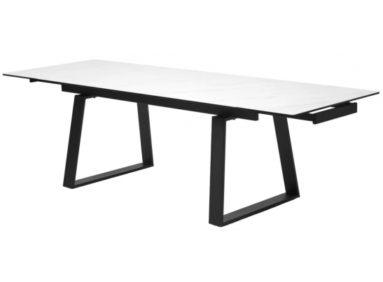 Стол VASTO 180 MARBLES KL-99 Белый мрамор матовый, итальянская керамика/ черный каркас, ®DISAUR в Ростове-на-Дону