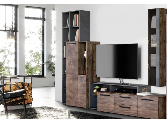 Стеллаж с тумбой 2 дв "Глазго" гостиная в Ростове-на-Дону