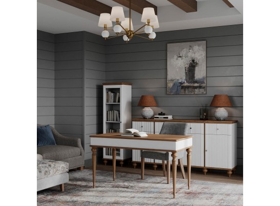 Стол письменный "Рандеву" 003 (белый, серый) в Ростове-на-Дону