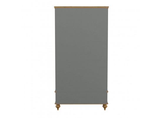 Шкаф для посуды "Рандеву" 21 (сосна) (белый, серый)