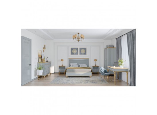 Кровать "Рандеву" 160 (белый, серый) в Ростове-на-Дону