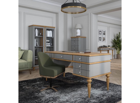 Стол письменный "Рандеву" 007 (белый, серый) в Ростове-на-Дону