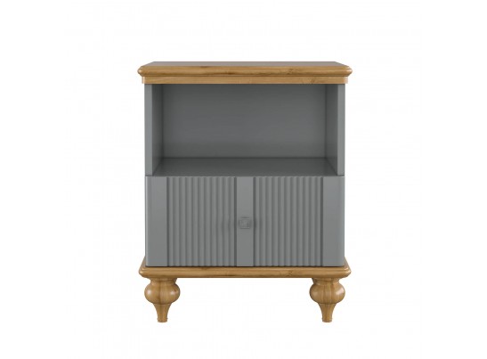 Тумба прикроватная "Рандеву" 01 (белый, серый) в Ростове-на-Дону